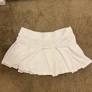 white mini skirt
